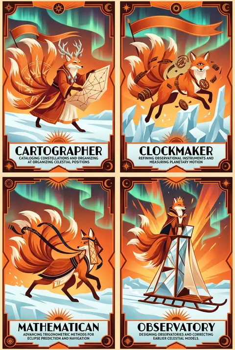 2x2 grid infographic in 16:9, four distinct panels featuring four legendary star - AI生成图片 1