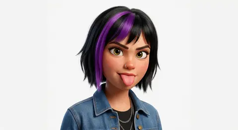 Create a head-and-shoulders Pixar-style 3D avatar of an edgy person based on the - AI生成图片 4