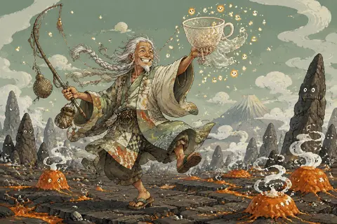 A medium low-angle view of an elderly fisherman with a wind-kissed silver braid - AI生成图片 1