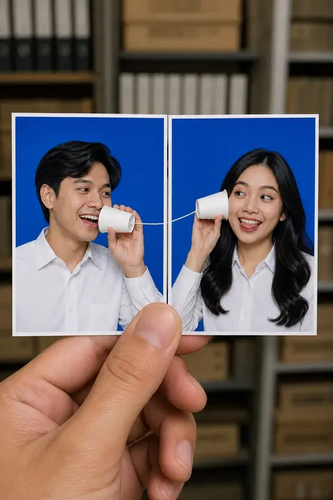A hyper-realistic portrait master object featuring two passport-sized photo prin - AI生成图片 1