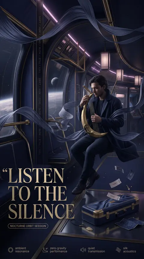 A vertical premium poster set inside a hushed orbital transit ring, featuring a - AI生成图片 4