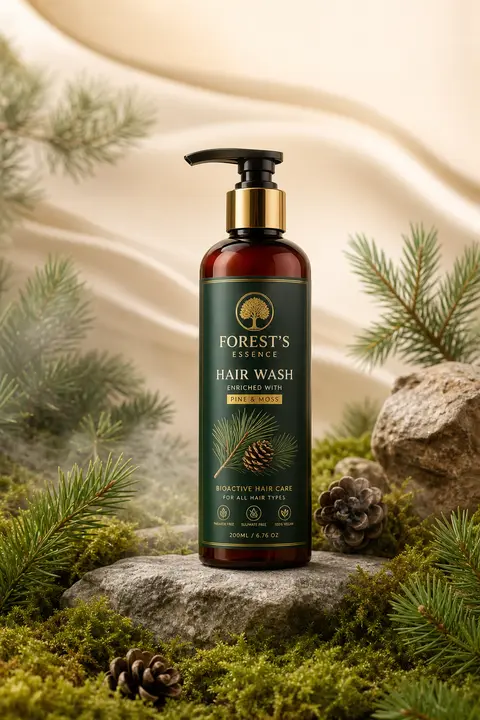 Perfect advertising photo, intricate composition. A premium bottle of hair wash - AI生成图片 1
