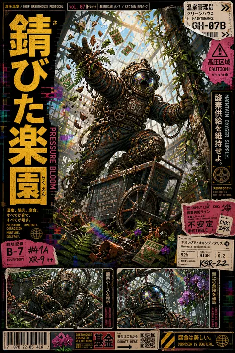16-bit pixel art editorial collage poster of a deep-sea diver rampaging through - AI生成图片 2