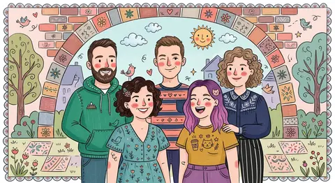 Transform the scene into a whimsical folk-style flat illustration with playful d - AI生成图片 3
