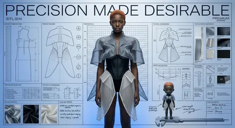 Ultra-detailed high-fashion campaign artwork presented like a monumental product - AI生成图片 3