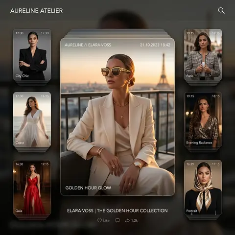 Aspect ratio 1:1, ultra-modern fashion editorial designed like a luxury smartpho - AI生成图片 1