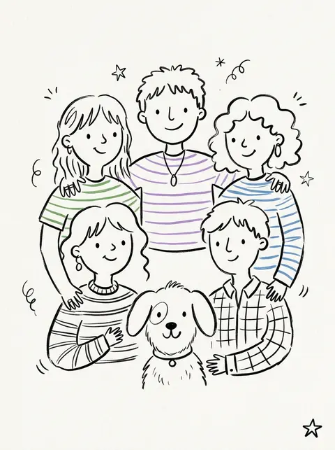 Transform the image into a minimalist hand-drawn doodle illustration. Use simple - AI生成图片 1