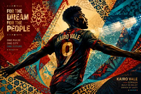 Bold sports poster with layered geometric forms echoing North African mosaics an - AI生成图片 3