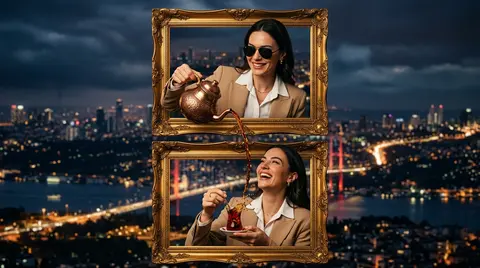 Ultra-realistic cinematic two-frame composition. In the top golden vintage frame - AI生成图片 4