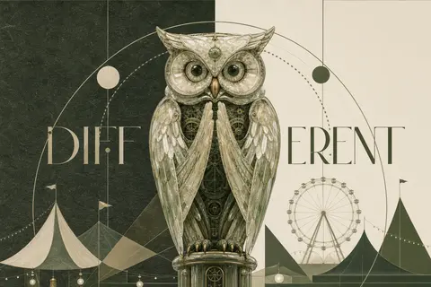 Luxury editorial campaign poster featuring a clockwork owl as the central figure - AI生成图片 2