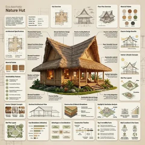 Create a premium square reference-style architectural infographic centered on a - AI生成图片 2