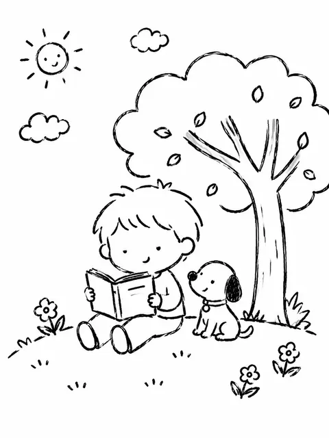 Transform the scene into a minimalist hand-drawn doodle illustration in a naive - AI生成图片 1