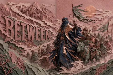A wind-lashed procession of desert nomads surges through a fog-choked mountain p - AI生成图片 1