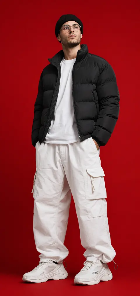 Ultra-realistic full-body studio fashion portrait of Kieran Vale, a sharp-featur - AI生成图片 3