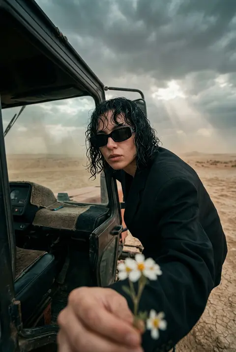 :A wildflower blooming in the desert.Google Gemini Nano Banana Pro and Grok Imag - AI生成图片 1