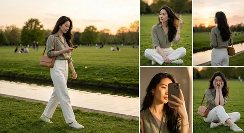 Ultra-realistic cinematic lifestyle fashion collage of Liora Min, a graceful you - AI生成图片 3