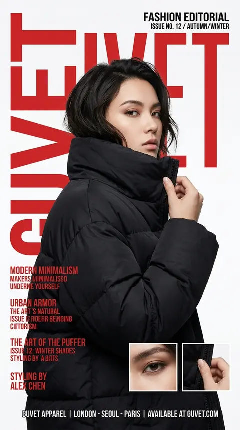 A bold fashion editorial poster featuring a young woman model in a close-up half - AI生成图片 2