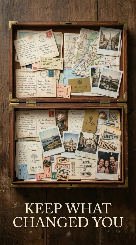 A premium 9:16 travel advertising poster featuring an heirloom voyage keepsake b - AI生成图片 1