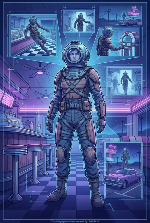 3:4 vertical official game-poster composition, extreme low-angle full-body hero - AI生成图片 1