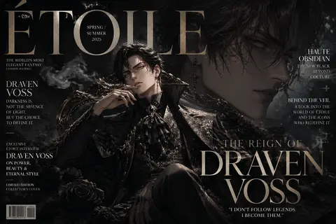 Luxury anime fashion magazine cover inspired by **Étoile** and haute couture edi - AI生成图片 1