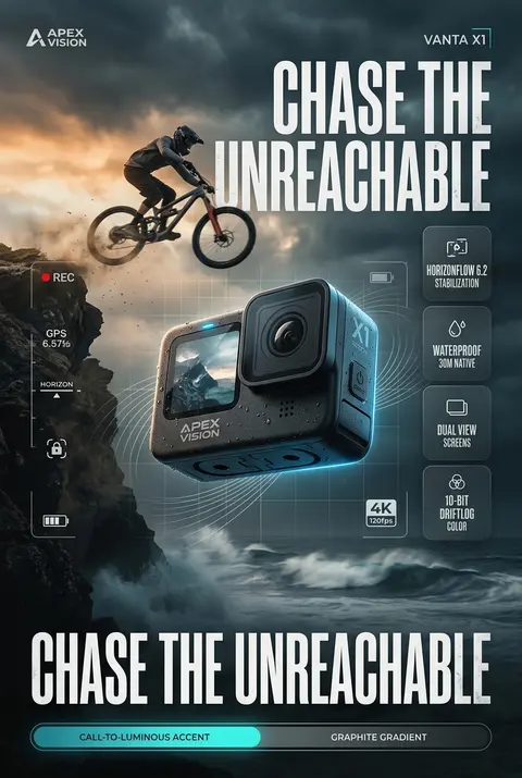 Ultra-high-end commercial product advertisement poster for the Apex Vision Vanta - AI生成图片 1