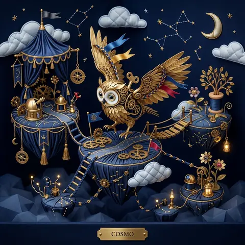 An isometric miniature tableau perched across drifting sky islands, centered on - AI生成图片 1