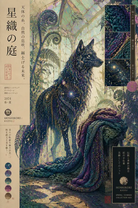 A tranquil fashion poster rendered as an exquisite ukiyo-e woodblock print: insi - AI生成图片 3