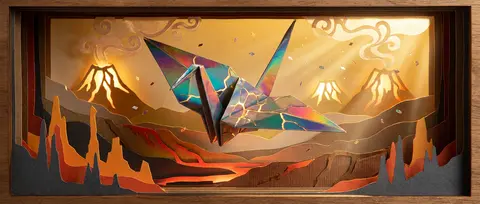 Aspect Ratio: 2:3 Radiant sun-washed layered papercut diorama of a living origam - AI生成图片 1