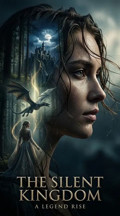 This ultra-cinematic dark fantasy poster uses the uploaded reference photo’s fac - AI生成图片 3
