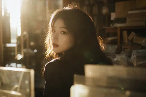 { "subject": { "description": "Young East Asian woman, positioned in profi - AI生成图片 2