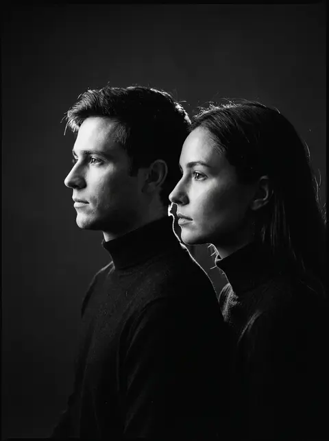 An ultra-realistic fine art editorial portrait in stark monochrome, capturing a - AI生成图片 3