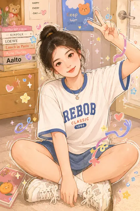A whimsical cartoon reinterpretation of the uploaded portrait, keeping the exact - AI生成图片 2