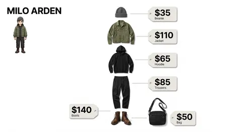 Create a clean, minimalist fashion infographic from an uploaded reference photo - AI生成图片 2