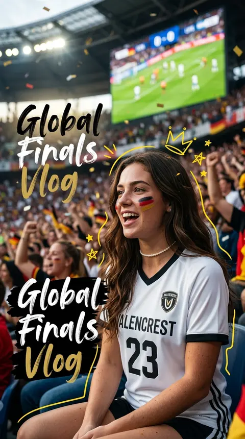 Ultra-realistic sports fan portrait poster of Elara Voss, a striking young woman - AI生成图片 1