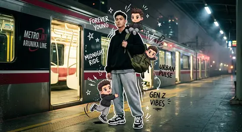 A high-quality mixed-media portrait using my uploaded person photo as the facial - AI生成图片 3