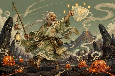 A medium low-angle view of an elderly fisherman with a wind-kissed silver braid - AI生成图片 3