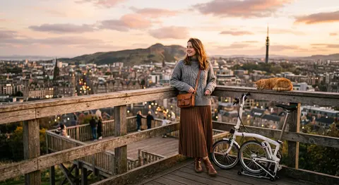 A cinematic golden-hour photograph of Elara Voss standing on a weathered wooden - AI生成图片 2