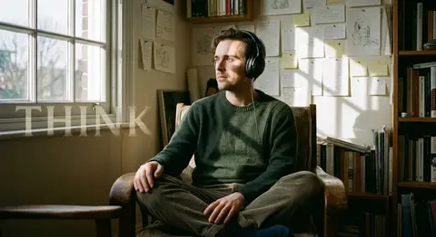 A cinematic portrait of the person from the uploaded image, seated cross-legged - AI生成图片 1