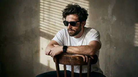 A high-resolution cinematic portrait of Elias Voss, a brooding indie frontman wi - AI生成图片 2