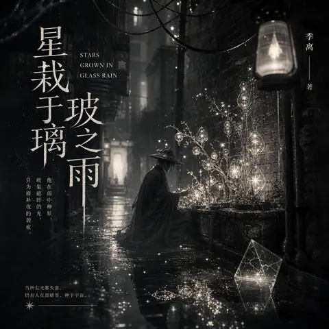 A dreamlike watercolor storybook cover set in a rain-soaked back alley, with a c - AI生成图片 1