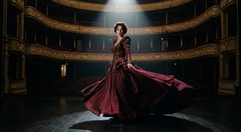 Ultra-realistic cinematic fashion photography of elegant fictional stage icon Vi - AI生成图片 4