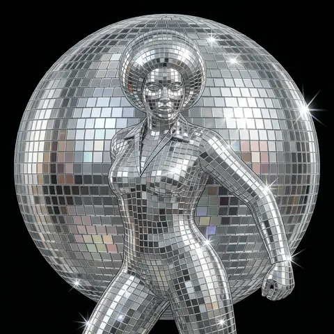 Transform the uploaded subject into a glamorous disco-ball sculpture of itself, - AI生成图片 2