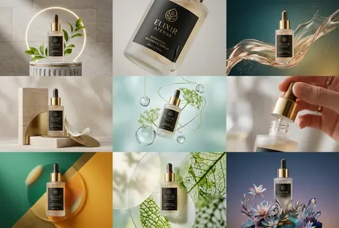Create a 3×3 grid in 3:4 aspect ratio for a high-end commercial marketing campai - AI生成图片 4