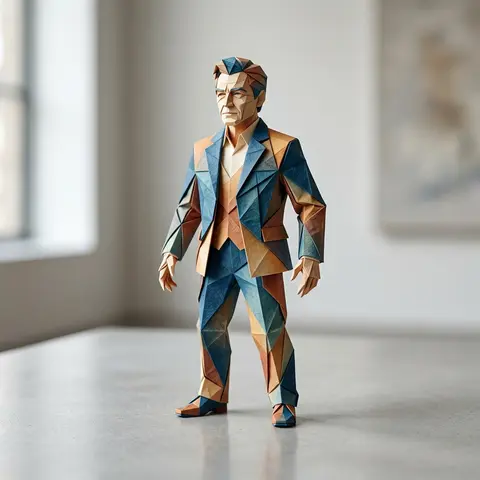 An ultra-photorealistic square studio portrait of a collectible human figure rei - AI生成图片 2