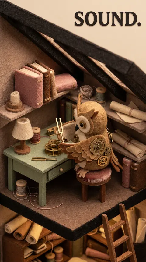 Premium editorial campaign image of a clockwork owl in a cozy cluttered attic li - AI生成图片 2