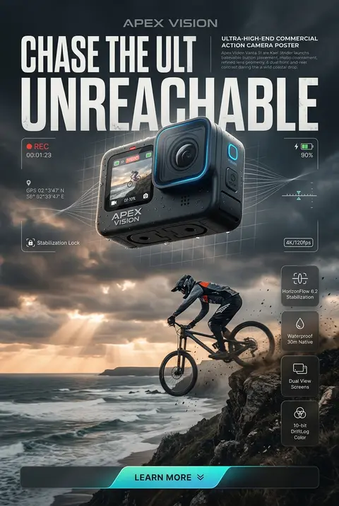 Ultra-high-end commercial product advertisement poster for the Apex Vision Vanta - AI生成图片 4