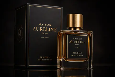 Luxury fragrance product photography in a dark cinematic studio, high-fashion ed - AI生成图片 1