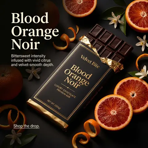 Create three realistic square premium product ads for the fictional luxury choco - AI生成图片 2