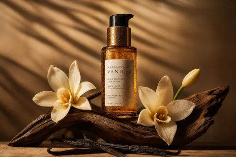 - Ultra-cinematic luxury skincare product photography of a translucent amber ser - AI生成图片 1