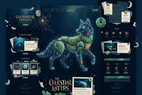A premium immersive website interface built as a surrealist photo-collage scene - AI生成图片 1